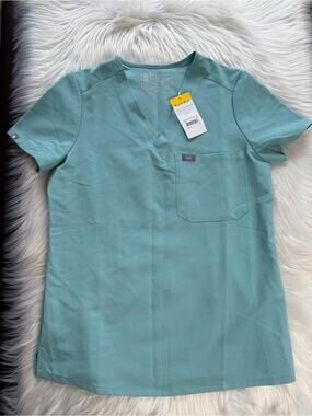 Figs Teal Catarina One Pocket Scrub Top
